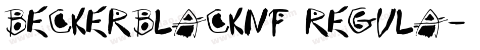BeckerBlackNF Regula字体转换
